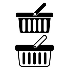basket icon, flat style pictogram icon for ui or ux mobile app, vector illustration logo symbol design, isolated on white