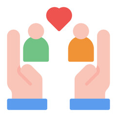 Twin Flames icon vector image. Can be used for Social Relationship.