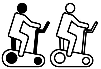 indoor bike icon, flat style pictogram icon for ui or ux mobile app, vector illustration logo symbol design, isolated on white