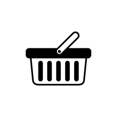 basket icon, flat style pictogram icon for ui or ux mobile app, vector illustration logo symbol design, isolated on white