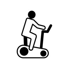 indoor bike icon, flat style pictogram icon for ui or ux mobile app, vector illustration logo symbol design, isolated on white