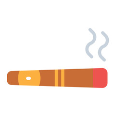 Cigar icon vector image. Can be used for Smoking.