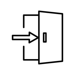 Entrance path icon. Entry sign.  Quality design elements. door icon 