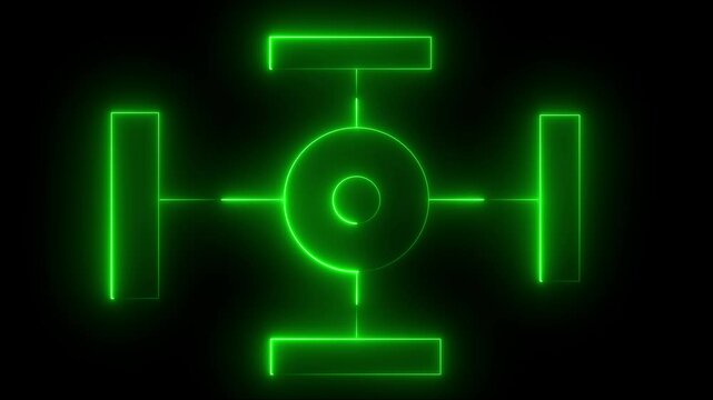 Group hierarchy icon illustration infographic Diagram connection contour corporate data design diagram flow flowchart black background 4k video animation.