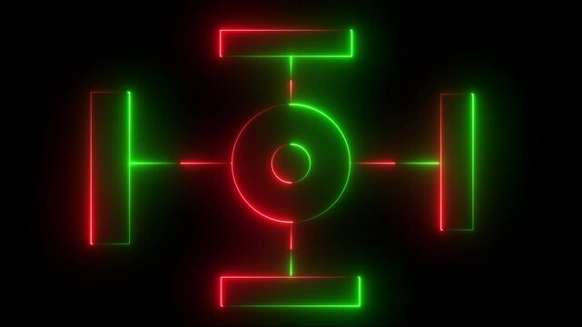 Group hierarchy icon illustration infographic Diagram connection contour corporate data design diagram flow flowchart black background 4k video animation.