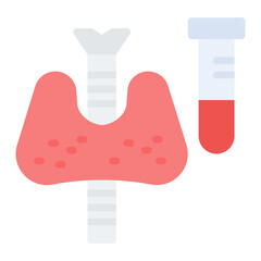 Thyroid Function icon vector image. Can be used for Medical Tests.