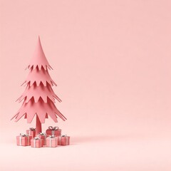 christmas tree and gifts  background