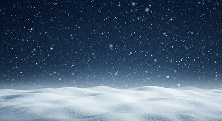 Fototapeta premium Midnight Snowfall's Embrace