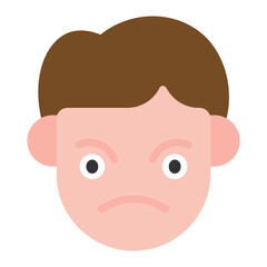 Determined icon vector image. Can be used for Human Emotions.
