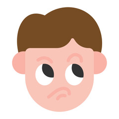 Jealous icon vector image. Can be used for Human Emotions.