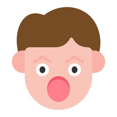 Surprised icon vector image. Can be used for Human Emotions.