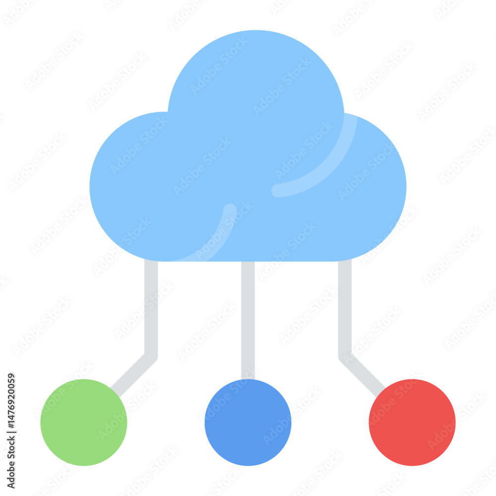 Poster cloud icon vector image. can be used for data science.