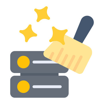 Data Cleaning icon vector image. Can be used for Data Science.