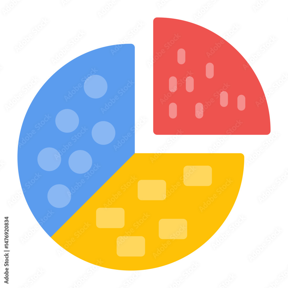 Aufkleber pie chart icon vector image. can be used for data science.