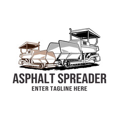 asphalt spreader vector design,asphalt paving,isolated machine,asphalt pavers,heavy equipment illustration,editable asphalt heavy vehicle vector design