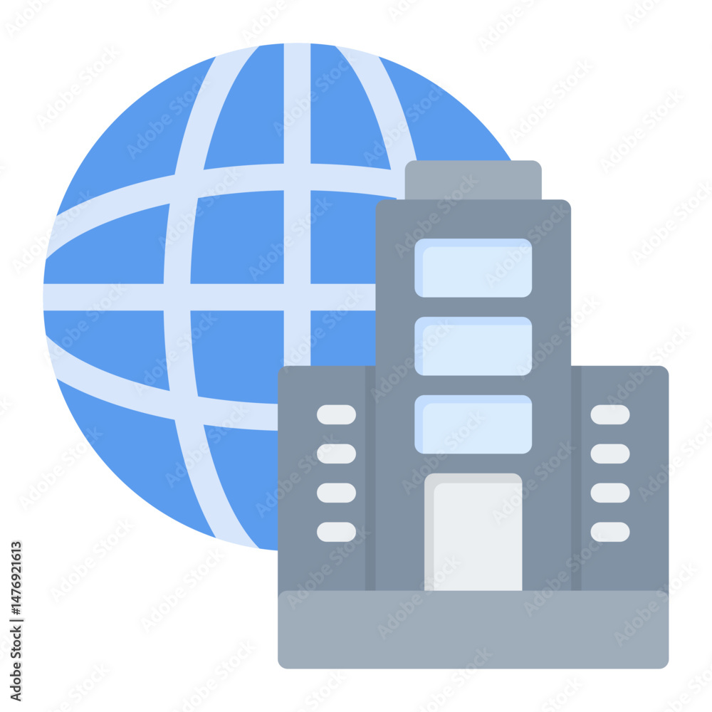 Aufkleber multinational icon vector image. can be used for data science.