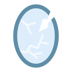 Cracked Mirror icon vector image. Can be used for Burnout.