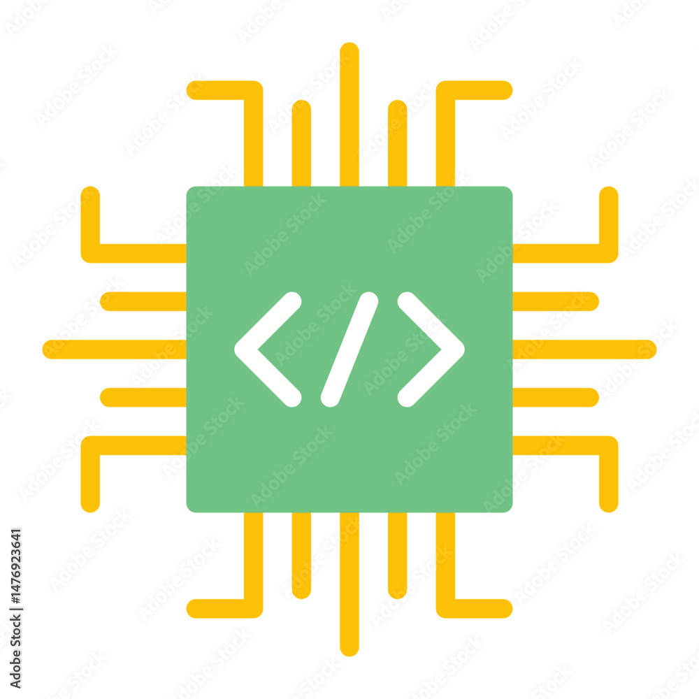 Aufkleber firmware icon vector image. can be used for 3d printing.