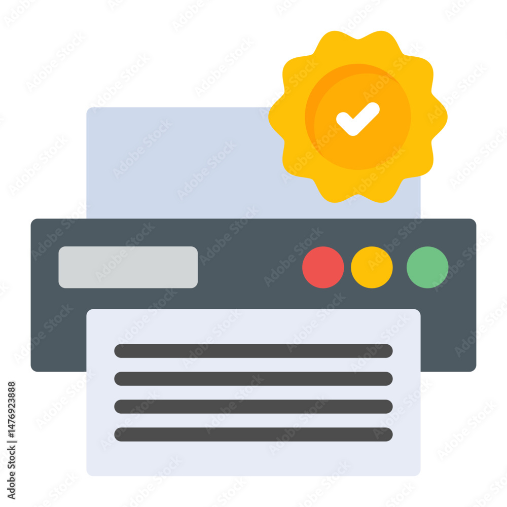Poster print quality icon vector image. can be used for 3d printing.