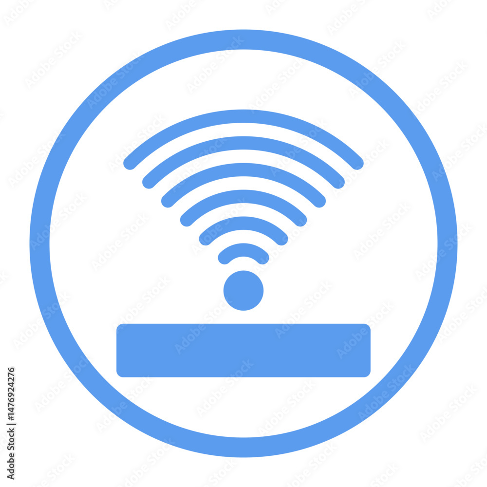 Poster wi fi icon vector image. can be used for 3d printing.