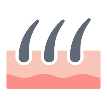 hair follicles skin section gray stylized clip art preview