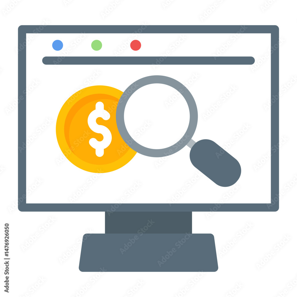 Poster transaction monitoring icon vector image. can be used for business audit.