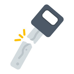 Broken key icon vector image. Can be used for Locksmith.