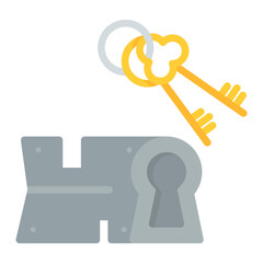 Cylinder lock icon vector image. Can be used for Locksmith.