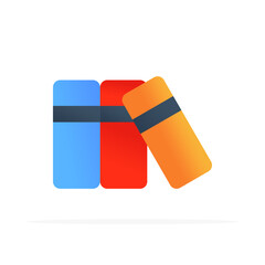 book icon, colored flat vector. modern and minimalist design.