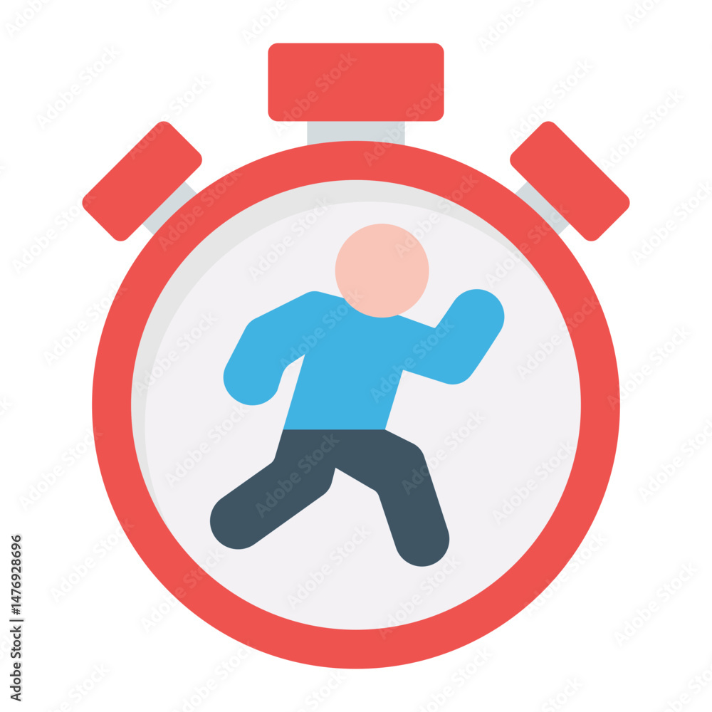 Poster running pacer icon vector image. can be used for marathon.
