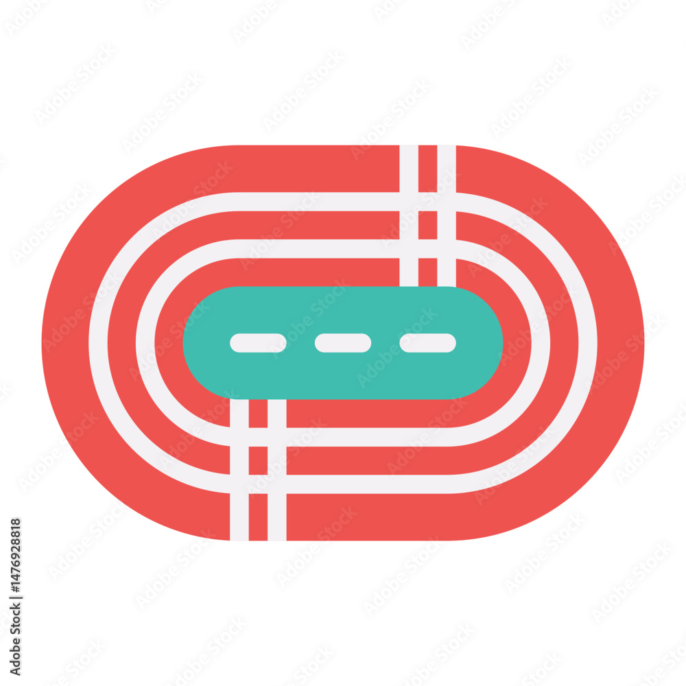 Aufkleber running track icon vector image. can be used for marathon.