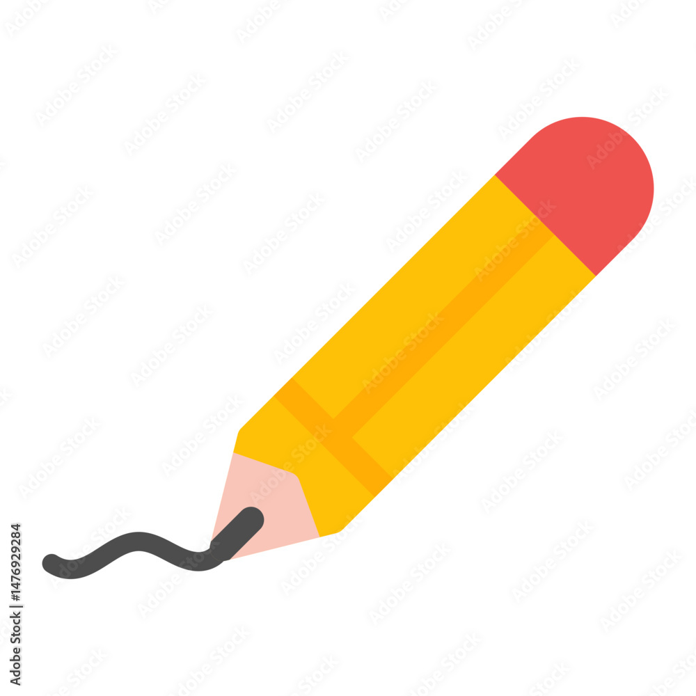 Poster drawing pencil icon vector image. can be used for engineer in mechanics.