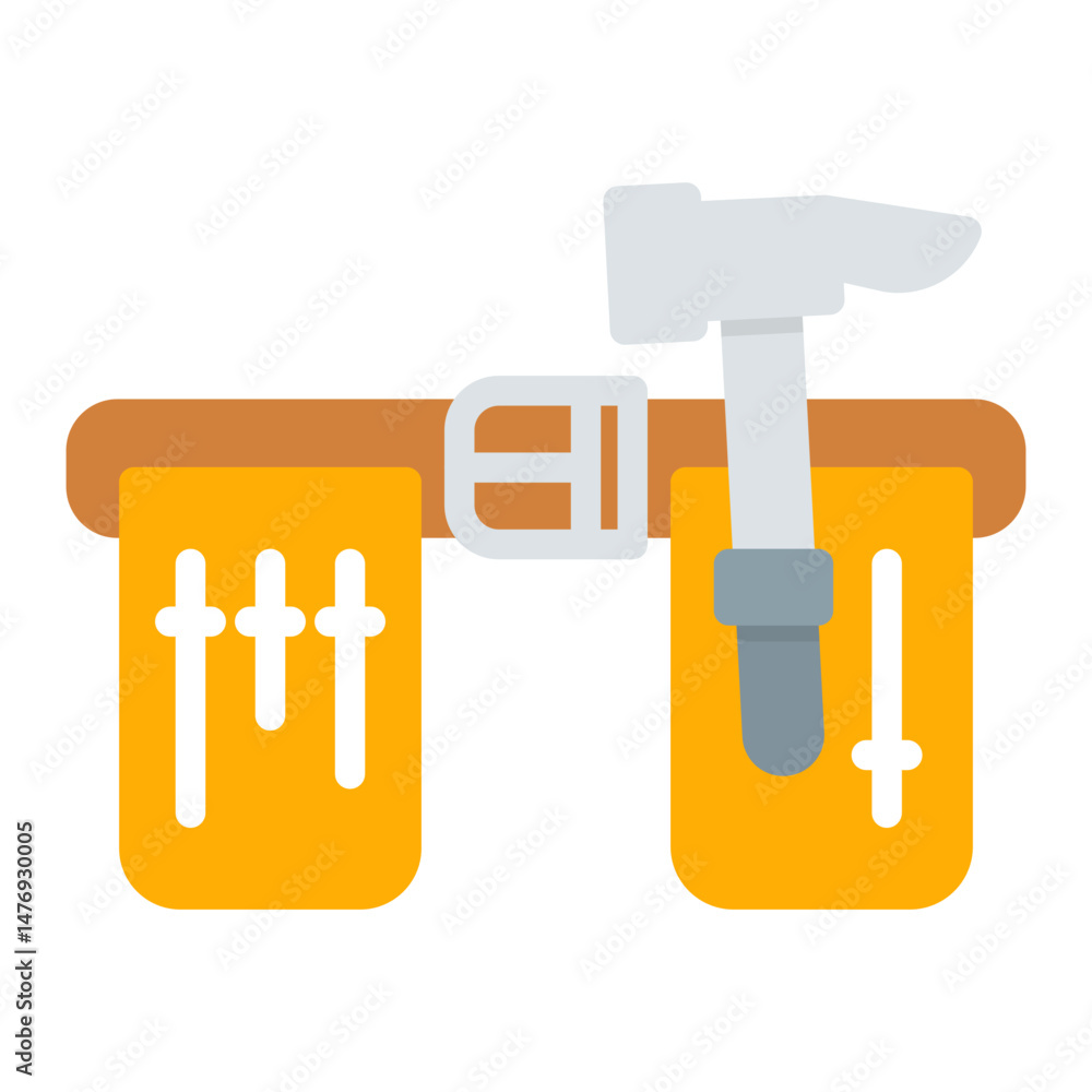 Poster tool belt icon vector image. can be used for engineer in mechanics.