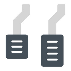 Clutch Pedal icon vector image. Can be used for Driving School.