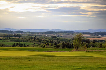 Agricultural area Byneset in the spring , Norway