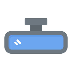 Fototapeta premium Rearview Mirror icon vector image. Can be used for Driving School.