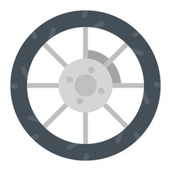 Obraz premium Wheel icon vector image. Can be used for Driving School.