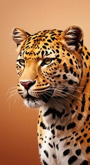 Obraz premium Majestic Leopard Portrait, Wild Cat Close-Up