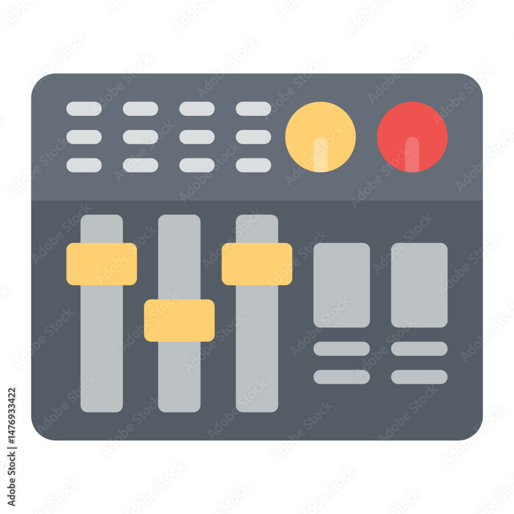 Poster sound mixer icon vector image. can be used for rock and roll.