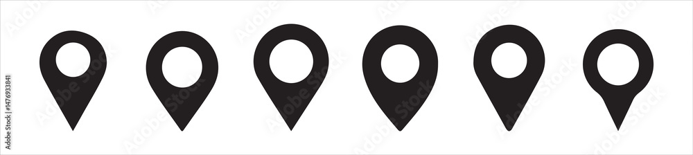Fototapete map pin icon. location pin place marker. location icon. map marker pointer icon set. gps location sy