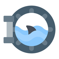 Porthole icon vector image. Can be used for Cruiser.
