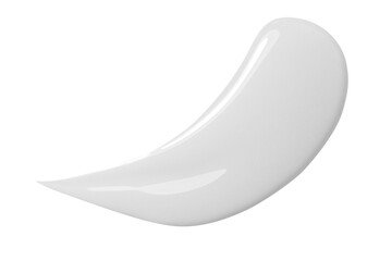 Smear of transparent gel on an empty background.