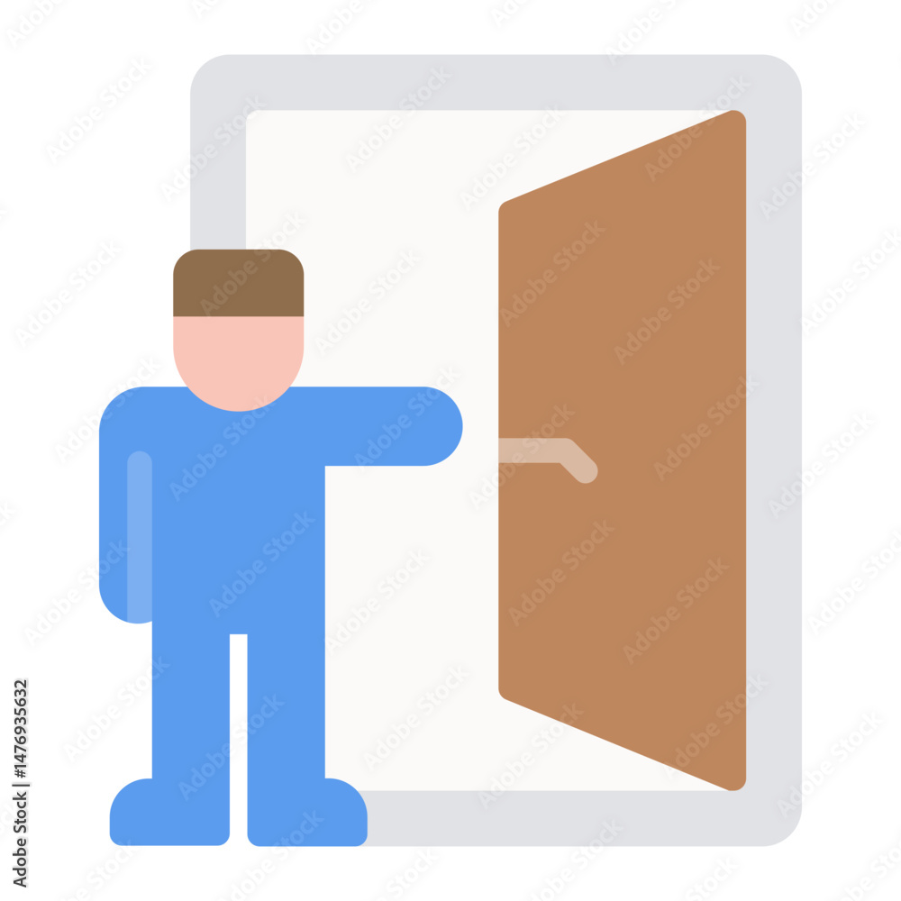 Aufkleber emergency exit icon vector image. can be used for rescue and response.