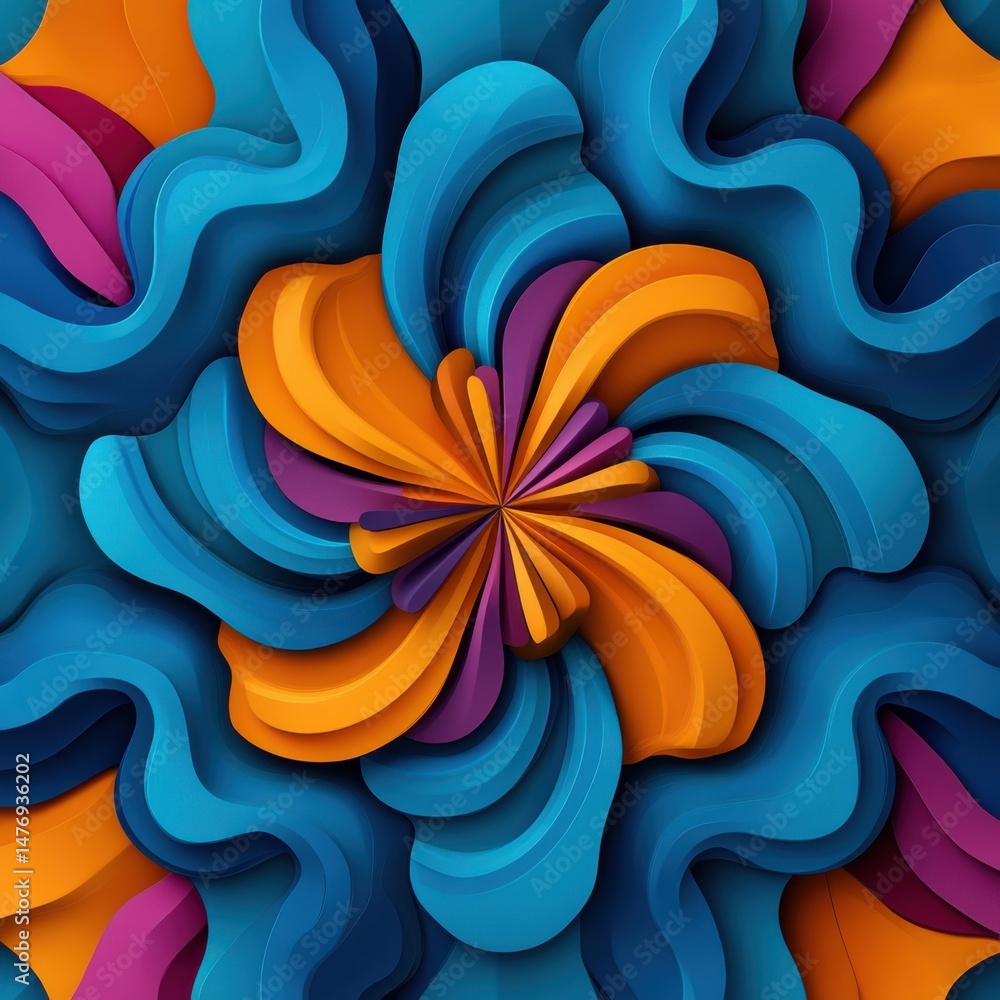 Aufkleber a high-speed dynamic loop presents a seamless psychedelic stage, rendered in a vibrant 1-giixel stan