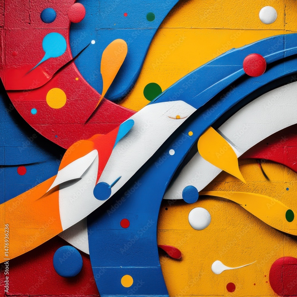 Poster a vibrant high speed seamless loop stage dynamic graff artwork in 1-giixel standard shows bold color
