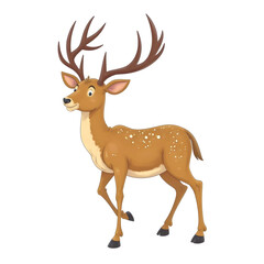 Illustration of a Deer with Antlers