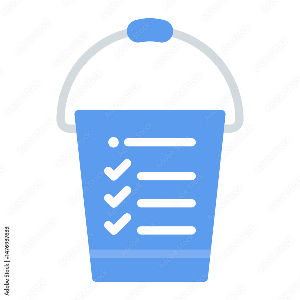Poster bucket list icon vector image. can be used for retirement.