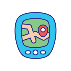 GPS Navigator Icon vector stock illustration
