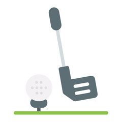 Golf Clubs icon vector image. Can be used for Retirement.