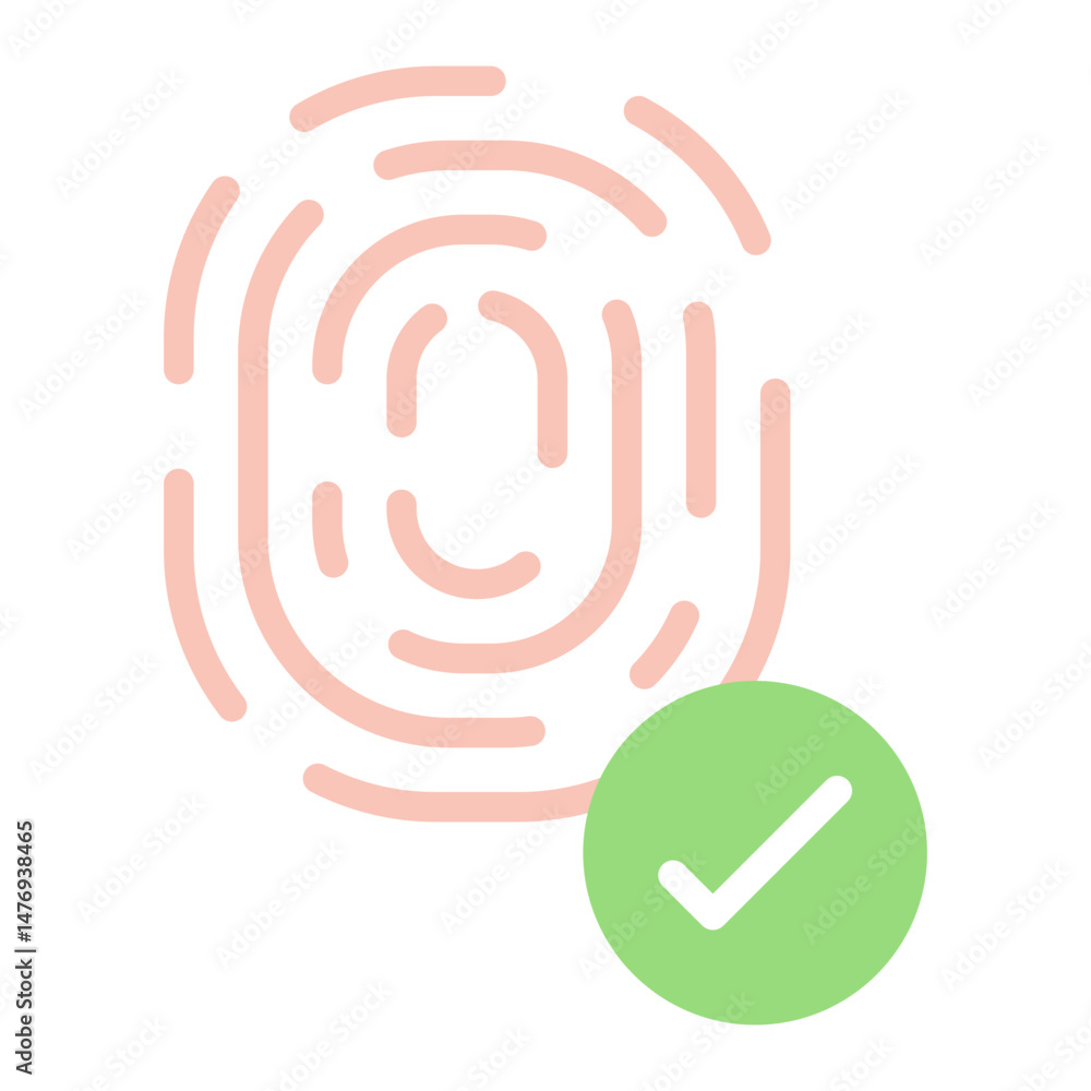 Poster biometrics icon vector image. can be used for information security.